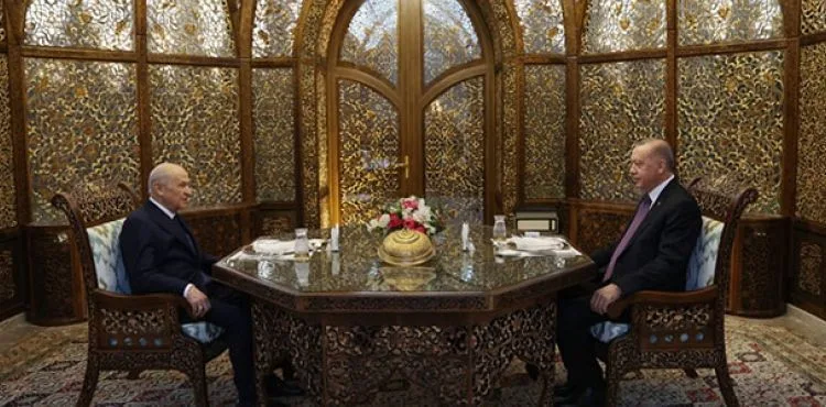 Erdoğan ve Bahçeli, Özbek Otağı'nda iftar yaptı