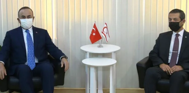 Bakan Çavuşoğlu, KKTC Dışişleri Bakanı Ertuğruloğlu ile görüştü