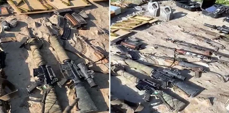 Pençe operasyonlarında ele geçirilen silahlar sergilendi