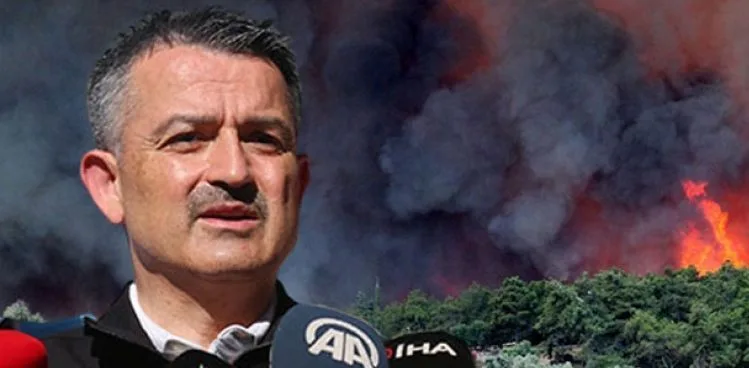 Bakan Pakdemirli: Yangınlarda yüksek sıcaklık, düşük nem ve şiddetli rüzgarla savaşıyoruz