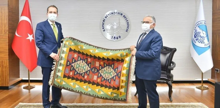 YENİDEN REFAH PARTİSİ GENEL BAŞKANI ERBAKAN’DAN BÜYÜKKILIÇ’A NEZAKET ZİYARETİ