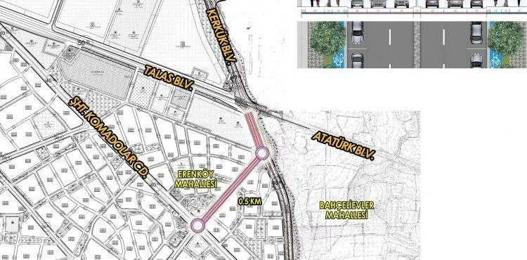 BÜYÜKŞEHİR, ŞEHİT KOMANDOLAR CADDESİ’Nİ ATATÜRK BULVARI’NA BAĞLAYACAK