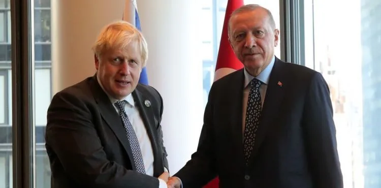 Cumhurbaşkanı Erdoğan, Birleşik Krallık Başbakanı Johnson ile tahıl krizini görüştü