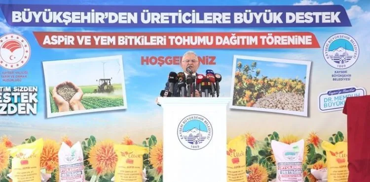 BÜYÜKŞEHİR’DEN BUĞDAY VE NOHUTUN ARDINDAN ASPİR HASADI