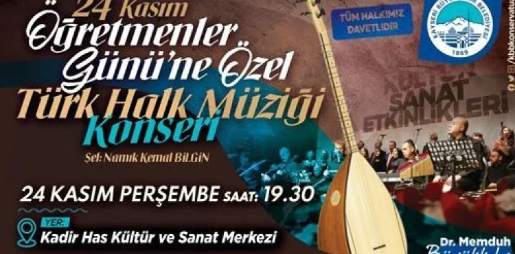 Büyükşehir’den Öğretmenler Günü’ne Özel Konser