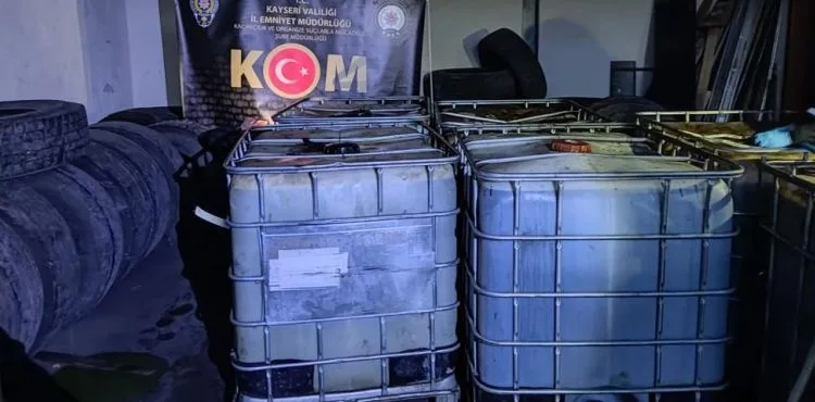 Kayseri’de 17,5 ton kaçak akaryakıt ele geçirildi
