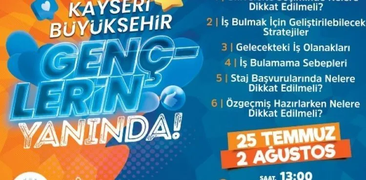 KAYSERİ BÜYÜKŞEHİR’DEN ‘BÜYÜKŞEHİR GENÇLERİN YANINDA’ KONFERANSI