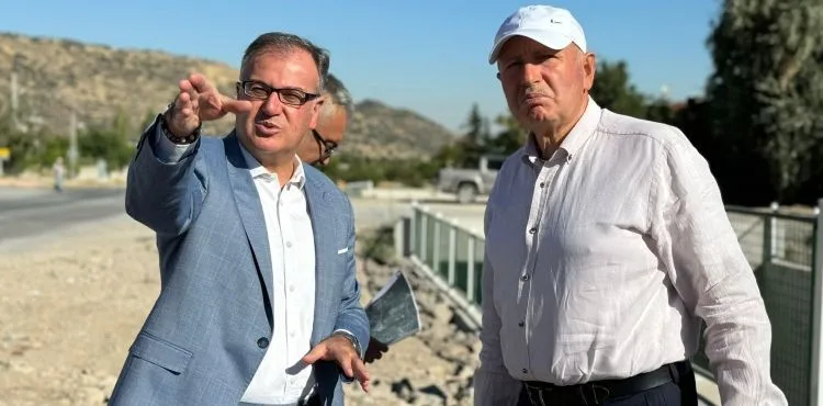 BAŞKAN ÖZDOĞAN VE GENEL SEKRETER YARDIMCISI HASDAL'DAN 200 MİLYONLUK PROJENİN İNCELEMESİ