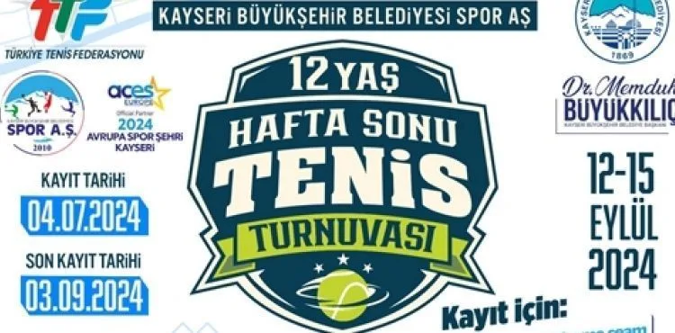 SPOR A.Ş. EV SAHİPLİĞİNDE DÜZENLENECEK TTF 12 YAŞ HAFTA SONU TENİS TURNUVASI’NA KAYITLAR SÜRÜYOR