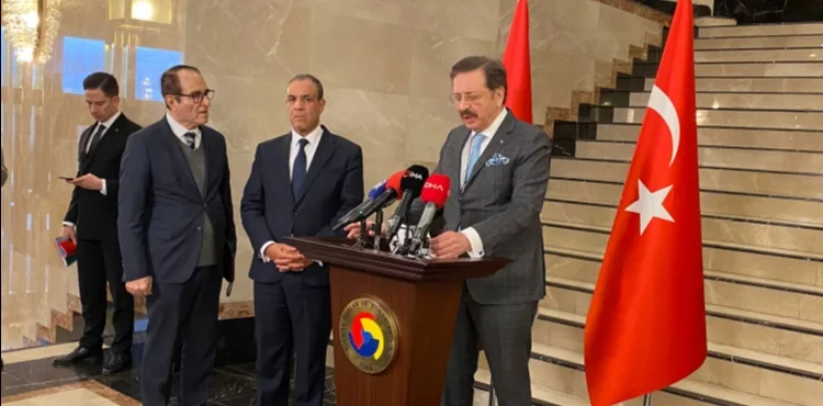 TOBB Başkanı Hisarcıklıoğlu, Mısır Dışişleri Bakanı Abdulati ile görüştü