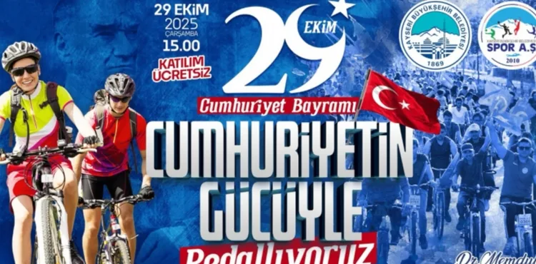 KAYSERİLİLER, BÜYÜKŞEHİR’İN 29 EKİM’E ÖZEL ETKİNLİĞİNDE CUMHURİYETİN GÜCÜYLE PEDALLAYACAK