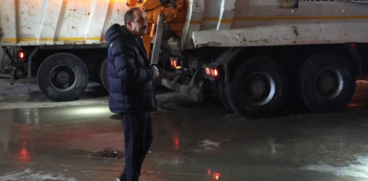 İncesu’da karla mücadele sürüyor