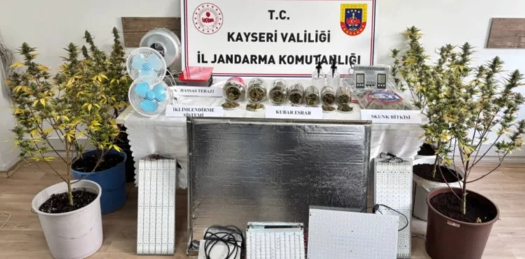 Kayseri’de uyuşturucu operasyonu: 1 gözaltı