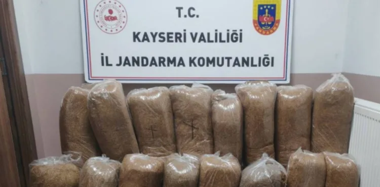 Kayseri’de Yol Kontrolünde 510 Kilo Kaçak Tütün Ele Geçirildi