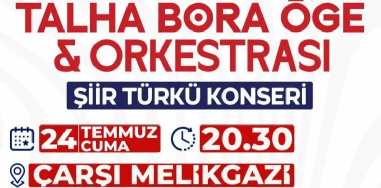 ÇARŞI MELİKGAZİ’DEN ŞİİR VE TÜRKÜ SESLERİ YÜKSELECEK!