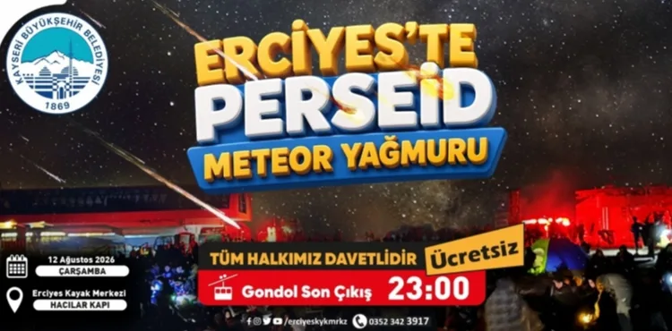 Erciyes’te gökyüzü tutkunları için meteor yağmuru şölen etkinliği