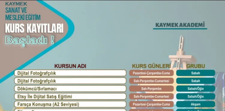 BÜYÜKŞEHİR’İN EĞİTİMDE UZMAN KURULUŞU KAYMEK’TE GÜZ DÖNEMİ KURS KAYITLARI BAŞLADI