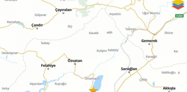 Bünyan’da 3,6 büyüklüğünde deprem