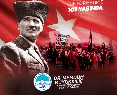 BAŞKAN BÜYÜKKILIÇ’TAN 103. YILA GÜÇLÜ MESAJ: “CUMHURİYET, GELECEĞE TAŞIDIĞIMIZ EN BÜYÜK EMANETİMİZDİR”