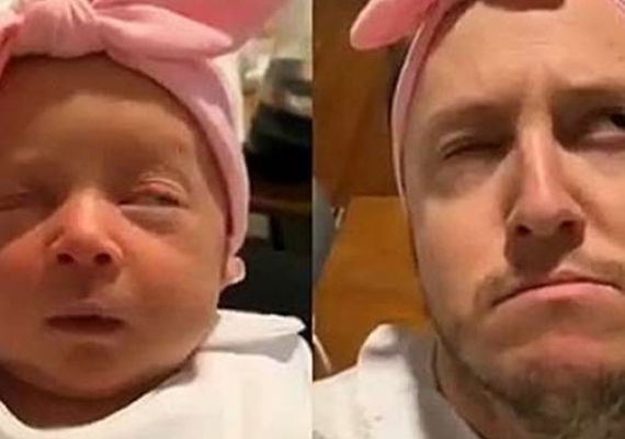 Avustralyal komedyenin 7 haftalk bebeini taklit etii video sosyal medyada en ok izlenenler arasnda